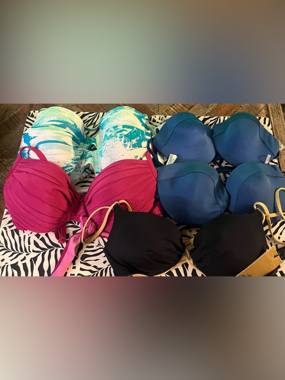 Lot of 6  Padded Bikini Tops with Branded Tag